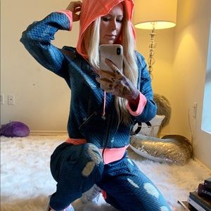 Pure comfort denim look track suit